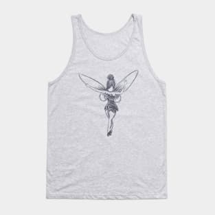 Tinkerbell crayon b&w Tank Top